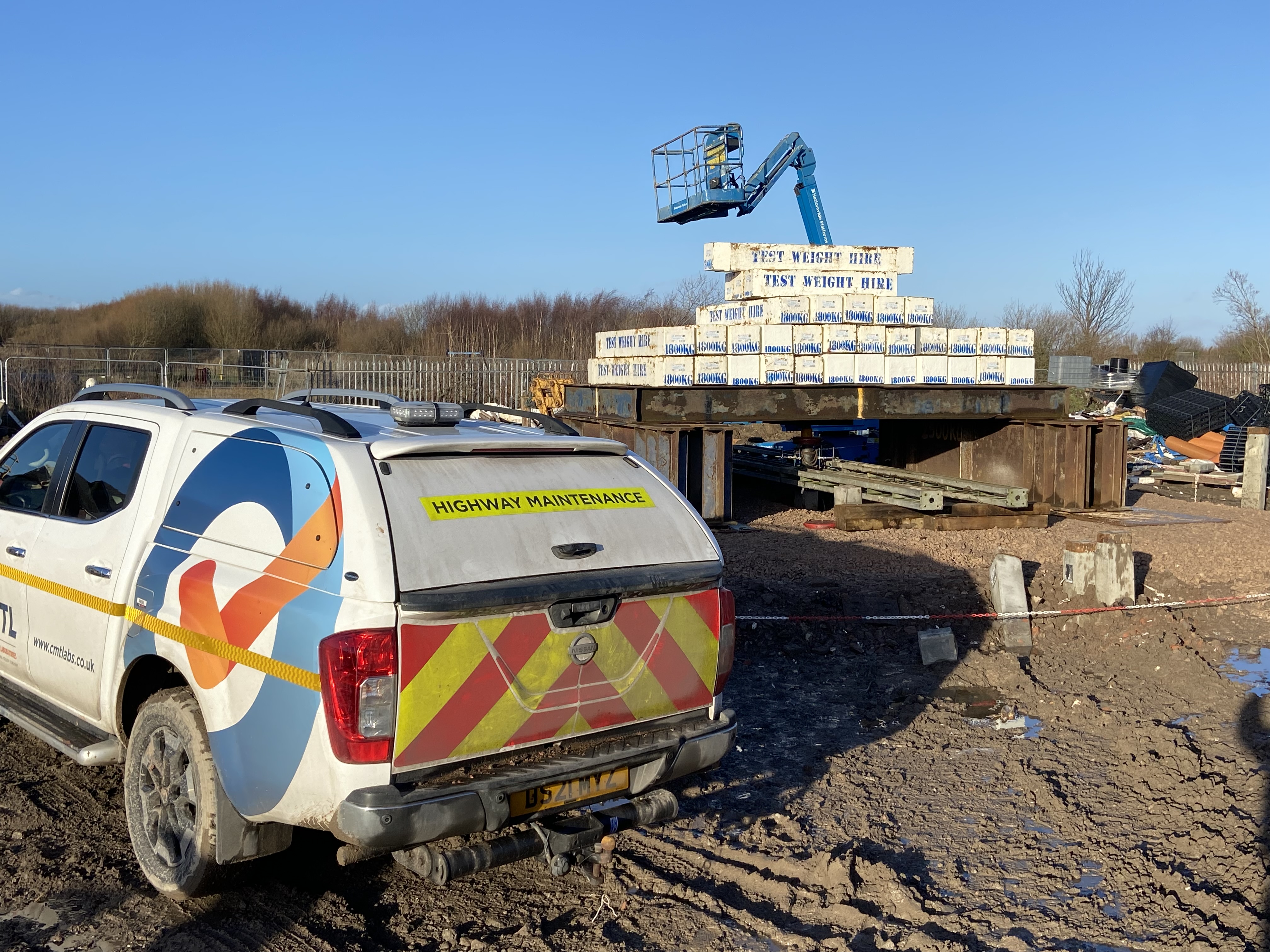 Static load test of piles